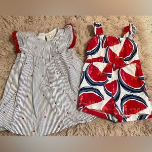 Patriotic Toddler Outfit Bundle – Size 2T Romper and Dress